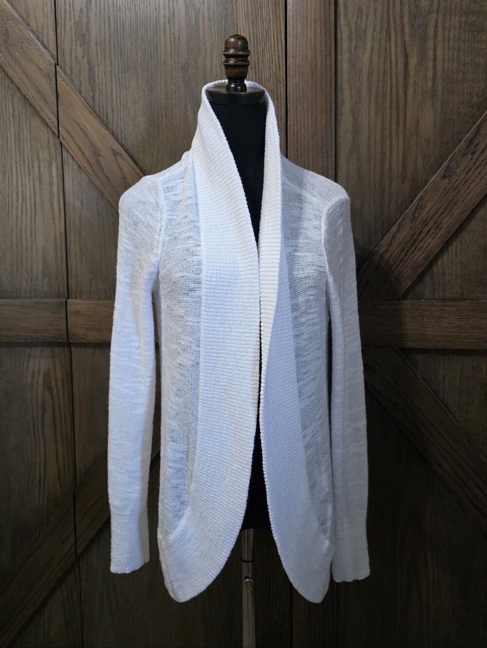 Lilly Pulitzer White Open-Front Shawl Collar Cardigan